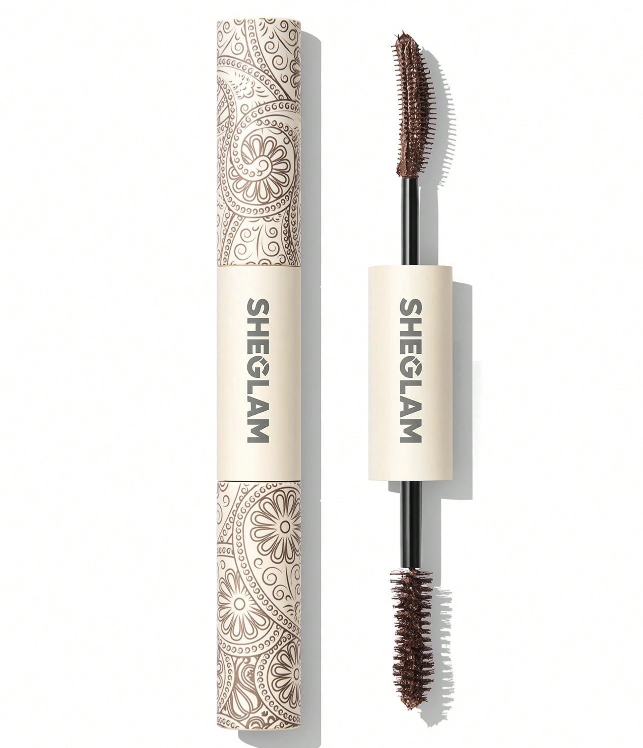 ریمل دو سر حجم دهنده و بلند کننده شیگلم رنگ قهوه ای Sheglam ALL-IN-ONE VOLUME & LENGTH MASCARA-WASHABLE BROWN